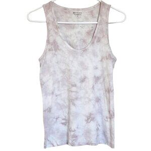 ATHLETA Scoop Tank Top Womens S Tie Dye Purple White Workout Running Yoga